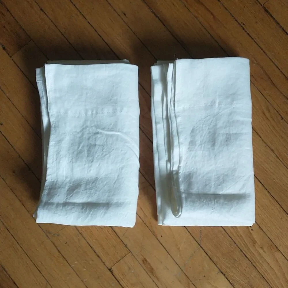 Oeuf Perch Bunk/Loft Curtains Panels Set 100% Linen Cream 2x Pair